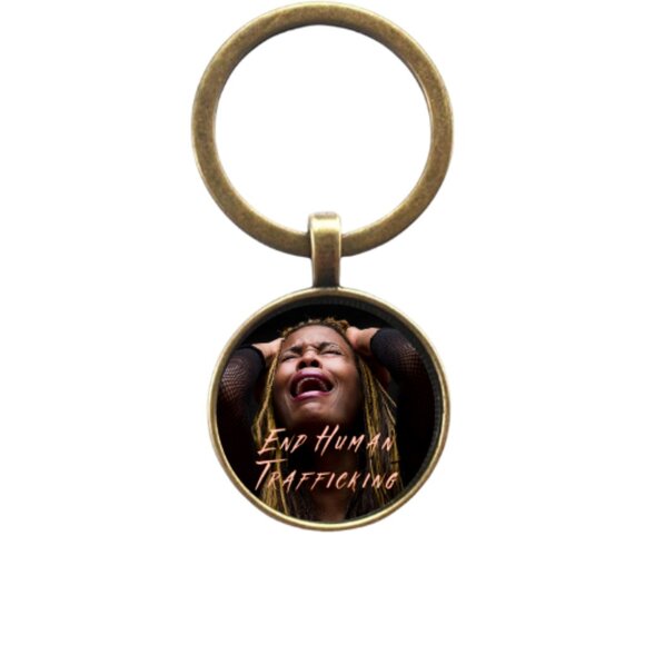END HUMAN TRAFFICKING #1 CUSTOM KEY RING - Picture 4 of 5